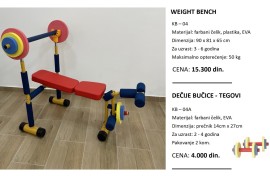 BENČ KLUPA - do 6 god. - DEČJE SPRAVE ZA VEŽBANJE, Trstenik