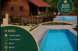 Zlatibor, drvena kuca sa bazenom na prodaju 96 m2 na placu od 5,5 ari, Zlatibor